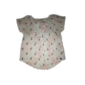 Sheer floral print Abercrombie kids shirt